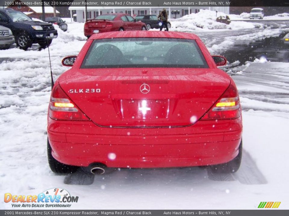 2001 Mercedes-Benz SLK 230 Kompressor Roadster Magma Red / Charcoal Black Photo #6