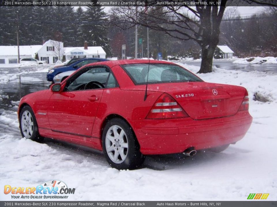 2001 Mercedes-Benz SLK 230 Kompressor Roadster Magma Red / Charcoal Black Photo #7