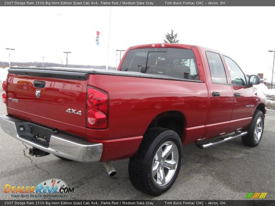 2007 Dodge Ram 1500 Big Horn Edition Quad Cab 4x4 Flame Red / Medium Slate Gray Photo #3