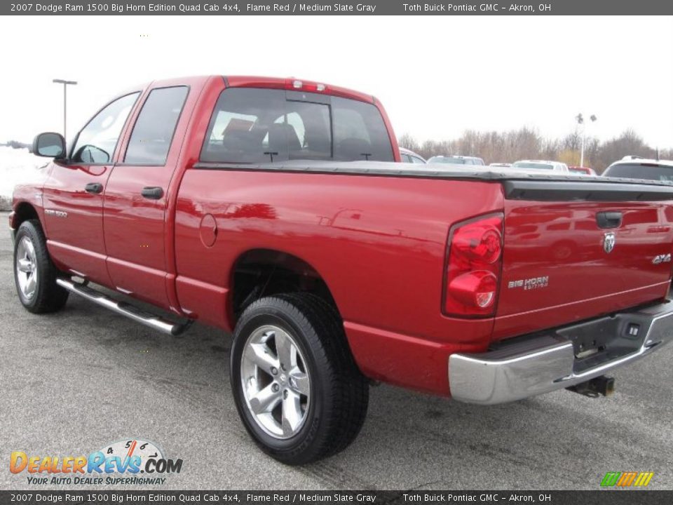 2007 Dodge Ram 1500 Big Horn Edition Quad Cab 4x4 Flame Red / Medium Slate Gray Photo #4