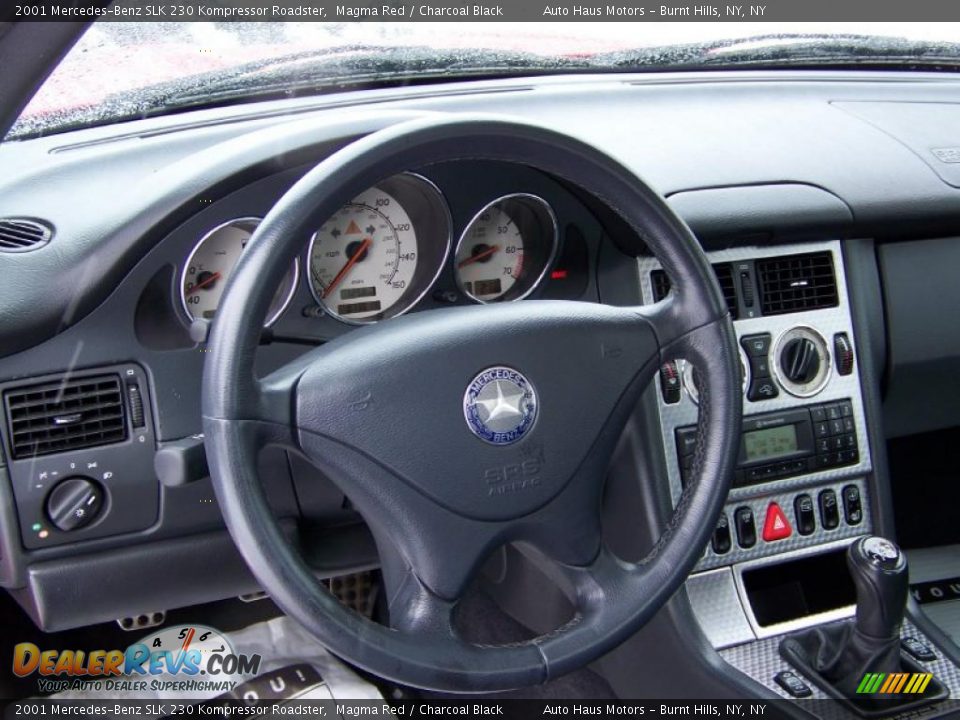 2001 Mercedes-Benz SLK 230 Kompressor Roadster Magma Red / Charcoal Black Photo #20