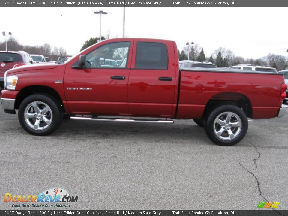 2007 Dodge Ram 1500 Big Horn Edition Quad Cab 4x4 Flame Red / Medium Slate Gray Photo #5