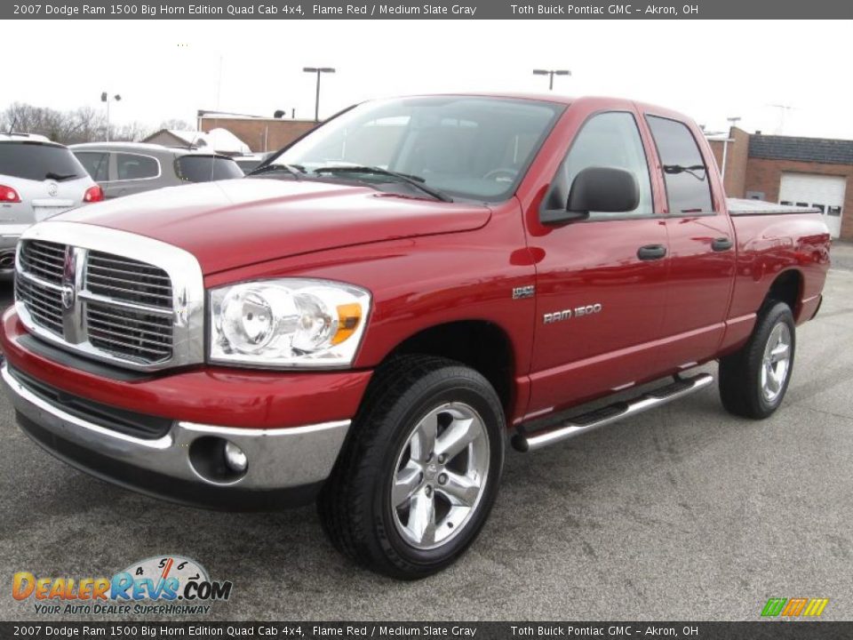 2007 Dodge Ram 1500 Big Horn Edition Quad Cab 4x4 Flame Red / Medium Slate Gray Photo #6