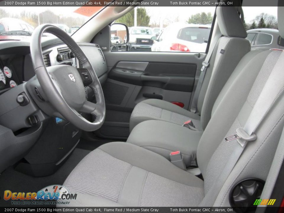 2007 Dodge Ram 1500 Big Horn Edition Quad Cab 4x4 Flame Red / Medium Slate Gray Photo #7