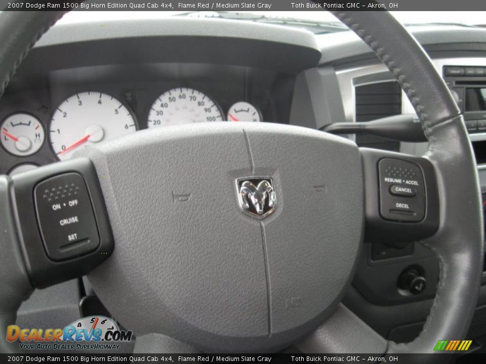 2007 Dodge Ram 1500 Big Horn Edition Quad Cab 4x4 Flame Red / Medium Slate Gray Photo #11