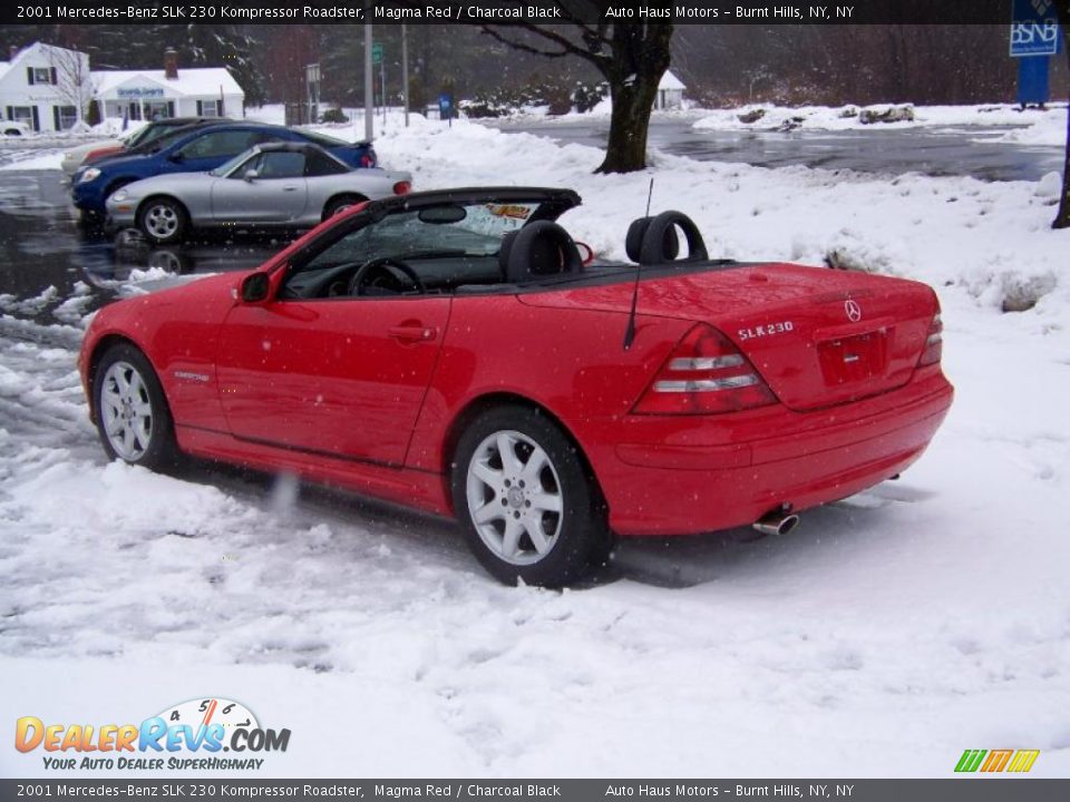 2001 Mercedes-Benz SLK 230 Kompressor Roadster Magma Red / Charcoal Black Photo #29
