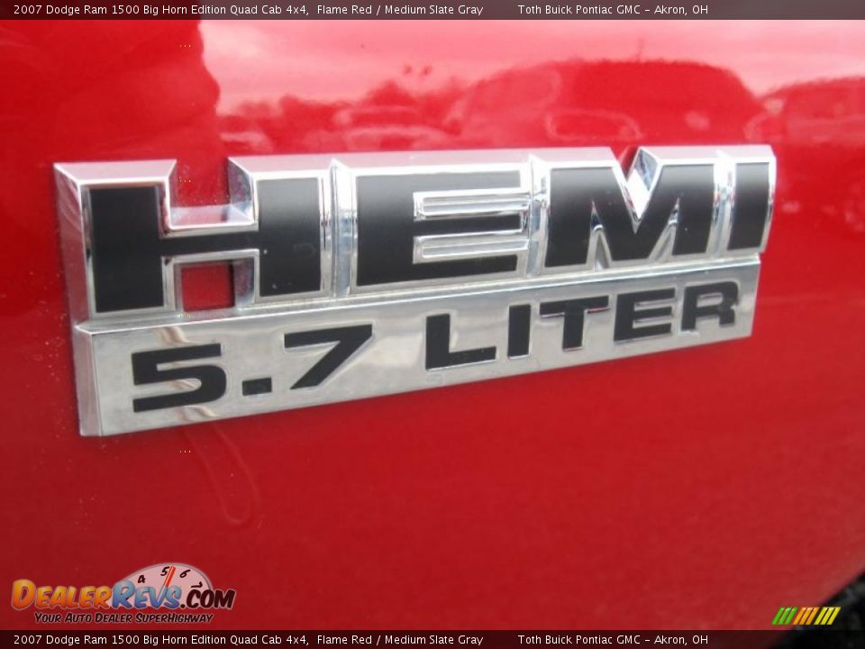 2007 Dodge Ram 1500 Big Horn Edition Quad Cab 4x4 Flame Red / Medium Slate Gray Photo #21