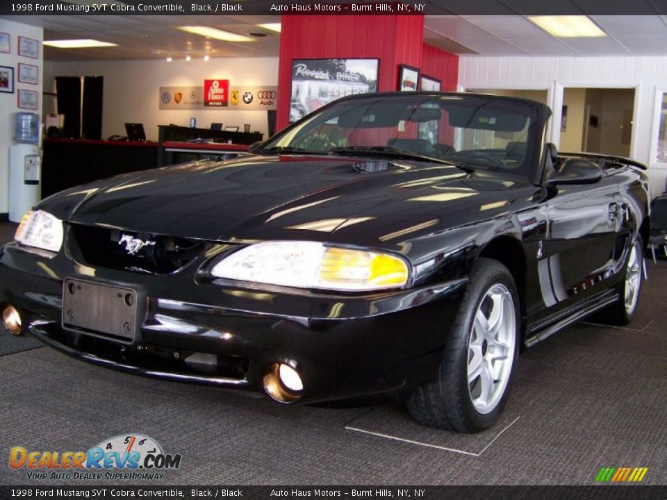 1998 Ford Mustang SVT Cobra Convertible Black / Black Photo #1