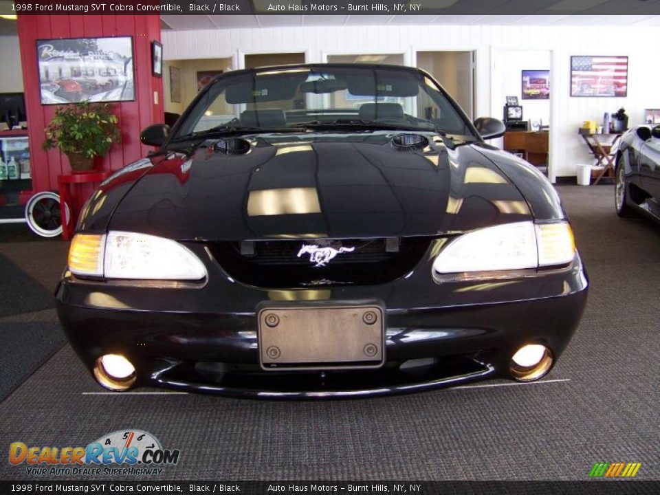 1998 Ford Mustang SVT Cobra Convertible Black / Black Photo #2
