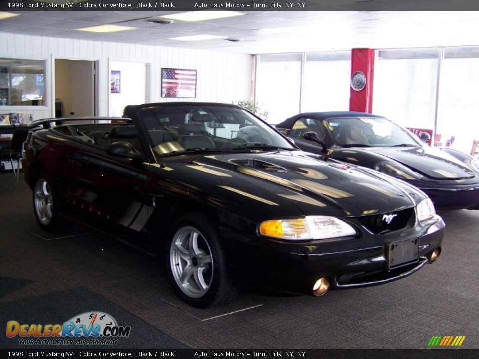 1998 Ford Mustang SVT Cobra Convertible Black / Black Photo #3