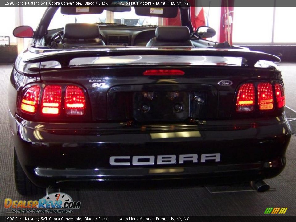 1998 Ford Mustang SVT Cobra Convertible Black / Black Photo #6