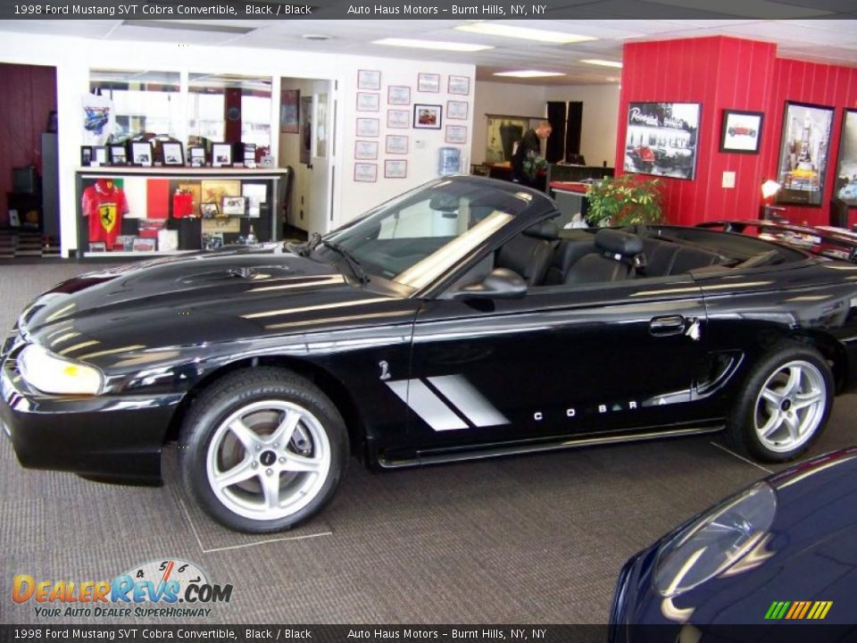 1998 Ford Mustang SVT Cobra Convertible Black / Black Photo #8