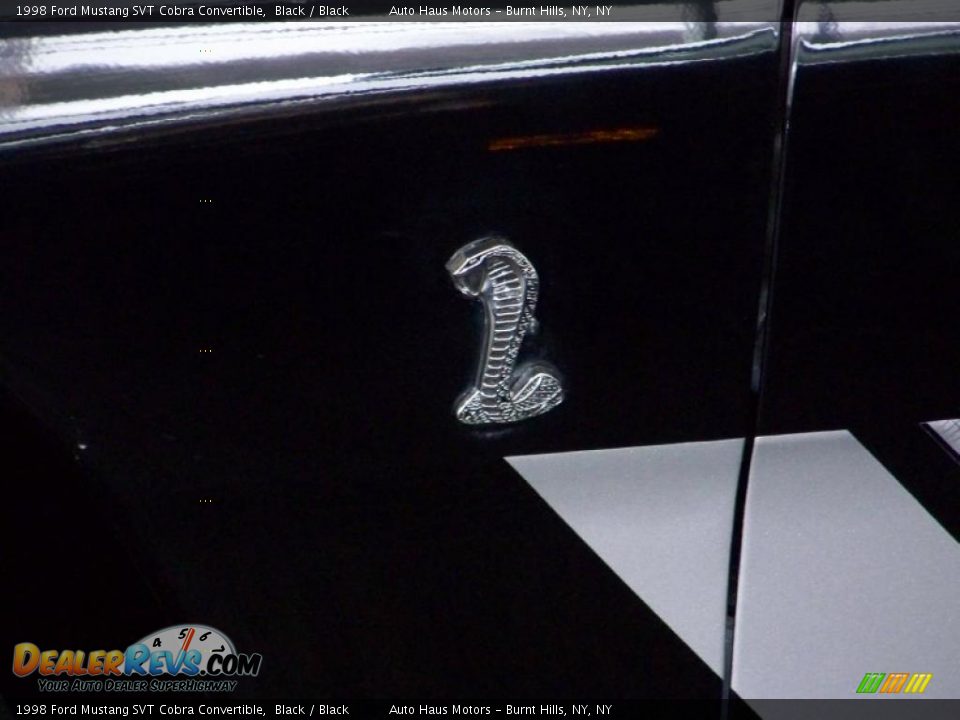 1998 Ford Mustang SVT Cobra Convertible Black / Black Photo #9