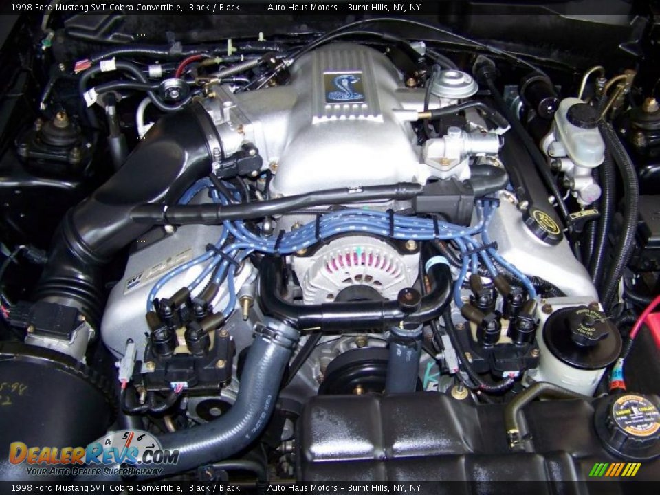 1998 Ford Mustang SVT Cobra Convertible Black / Black Photo #14