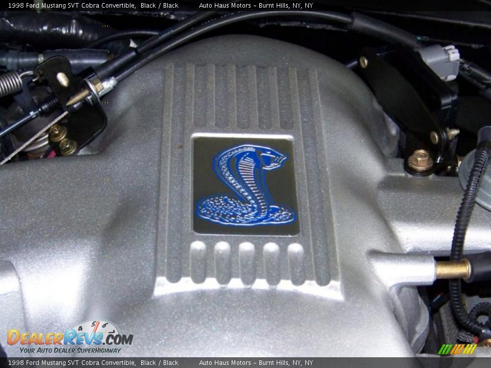 1998 Ford Mustang SVT Cobra Convertible Black / Black Photo #15