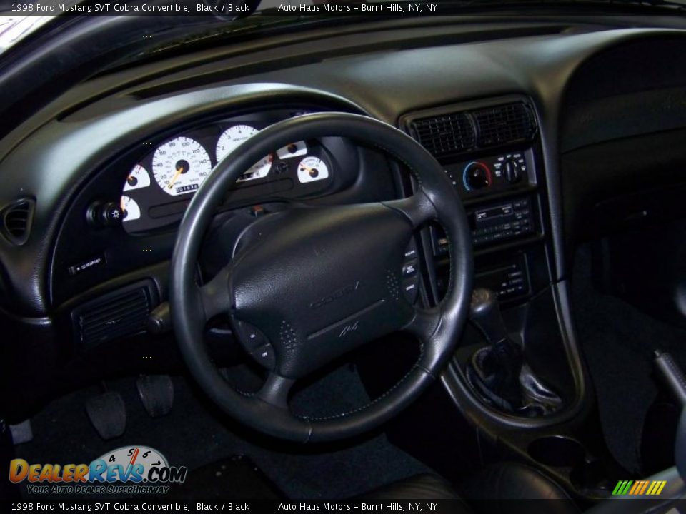 1998 Ford Mustang SVT Cobra Convertible Black / Black Photo #17