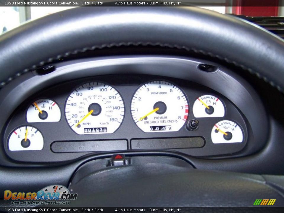 1998 Ford Mustang SVT Cobra Convertible Black / Black Photo #18