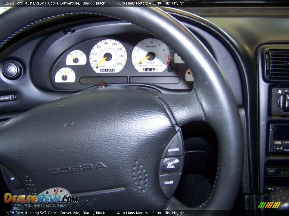 1998 Ford Mustang SVT Cobra Convertible Black / Black Photo #21
