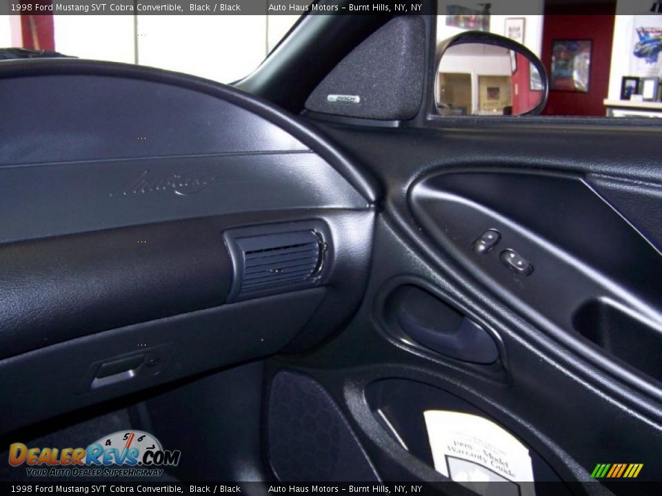 1998 Ford Mustang SVT Cobra Convertible Black / Black Photo #25