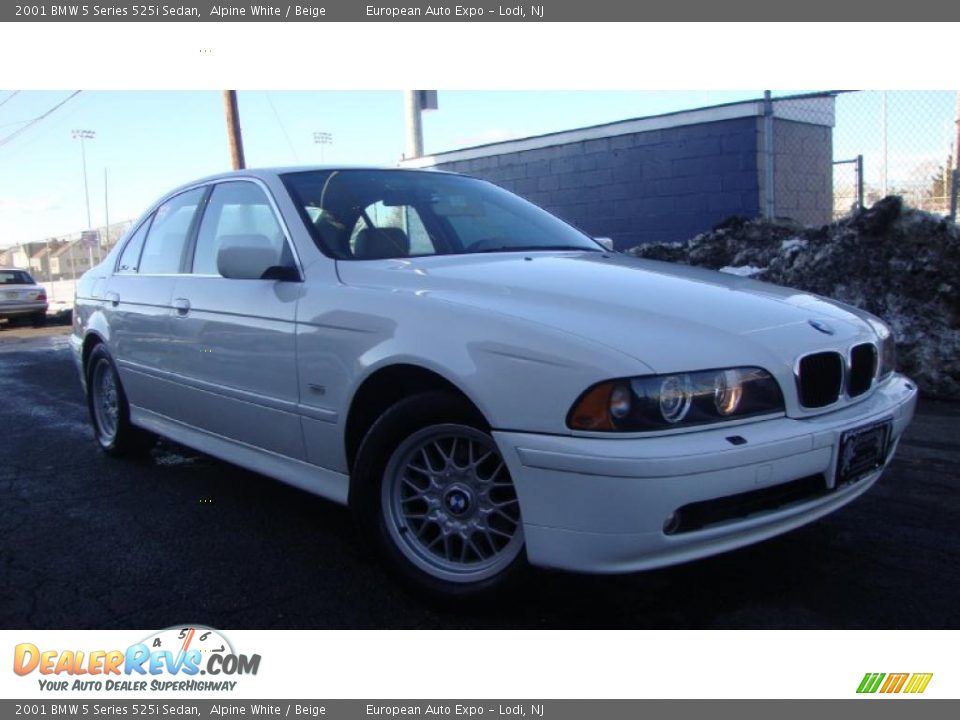 2001 BMW 5 Series 525i Sedan Alpine White / Beige Photo #2