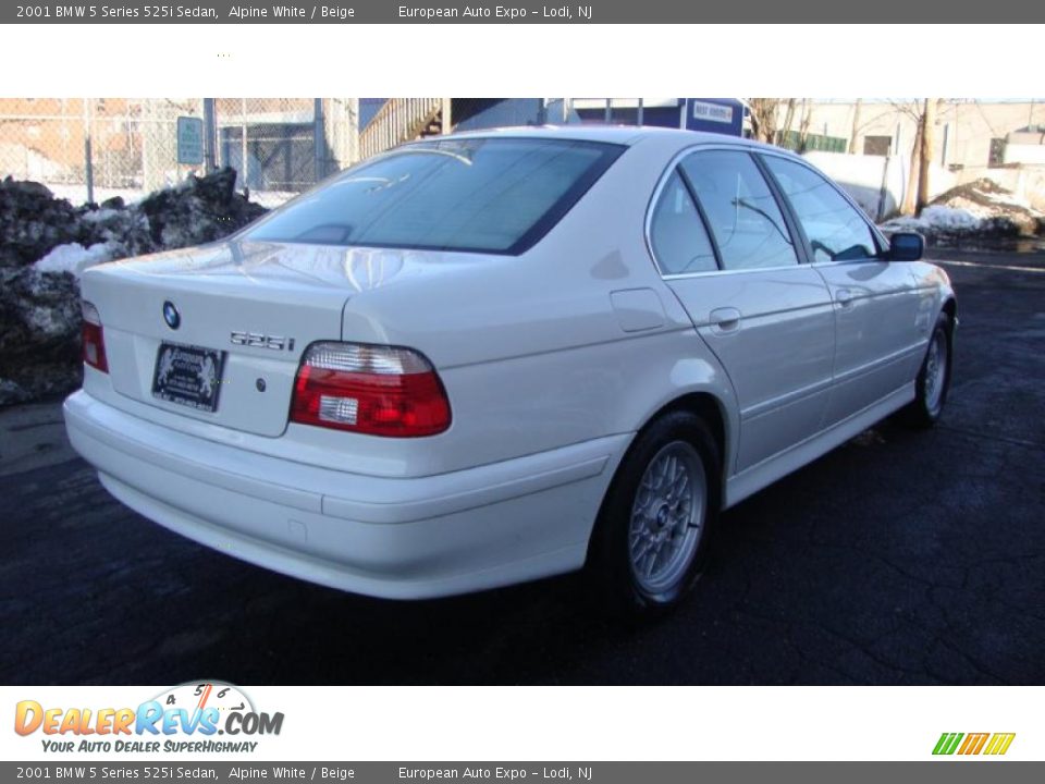 2001 BMW 5 Series 525i Sedan Alpine White / Beige Photo #4