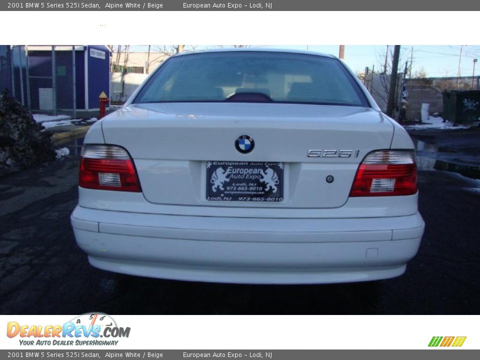 2001 BMW 5 Series 525i Sedan Alpine White / Beige Photo #5