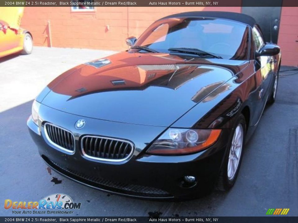 2004 BMW Z4 2.5i Roadster Black Sapphire Metallic / Dream Red/Black Photo #1
