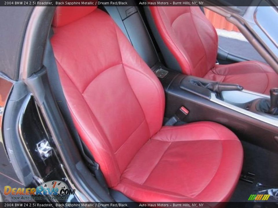 2004 BMW Z4 2.5i Roadster Black Sapphire Metallic / Dream Red/Black Photo #2