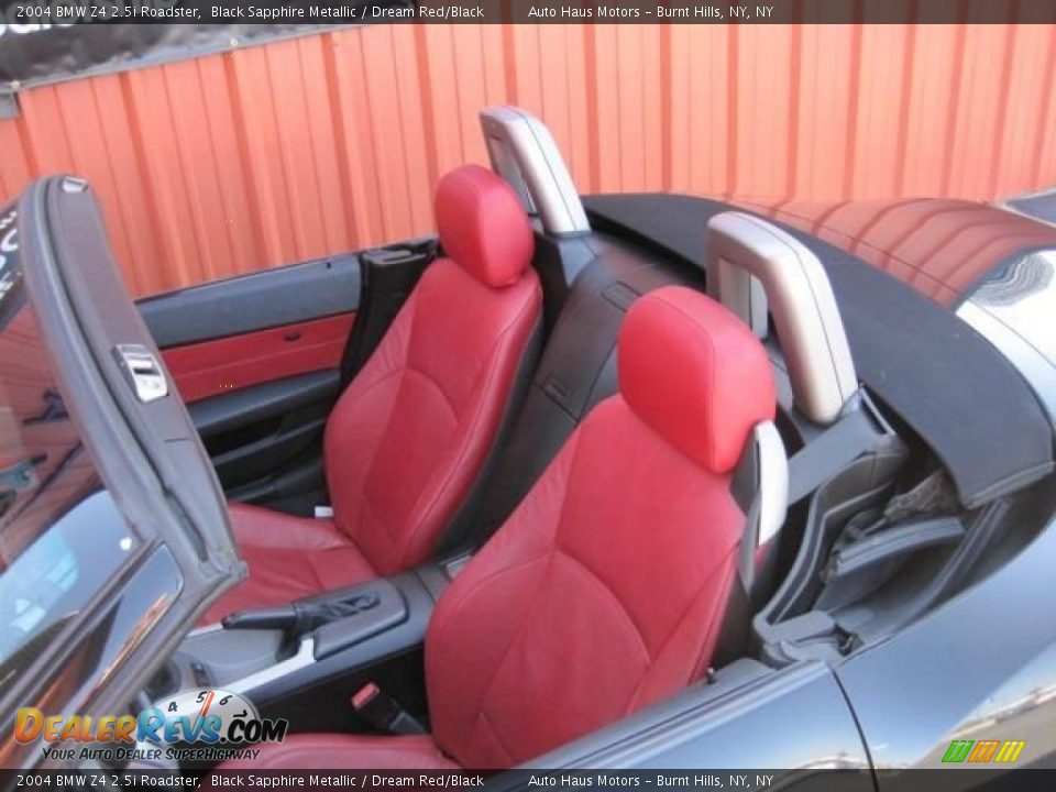 2004 BMW Z4 2.5i Roadster Black Sapphire Metallic / Dream Red/Black Photo #13