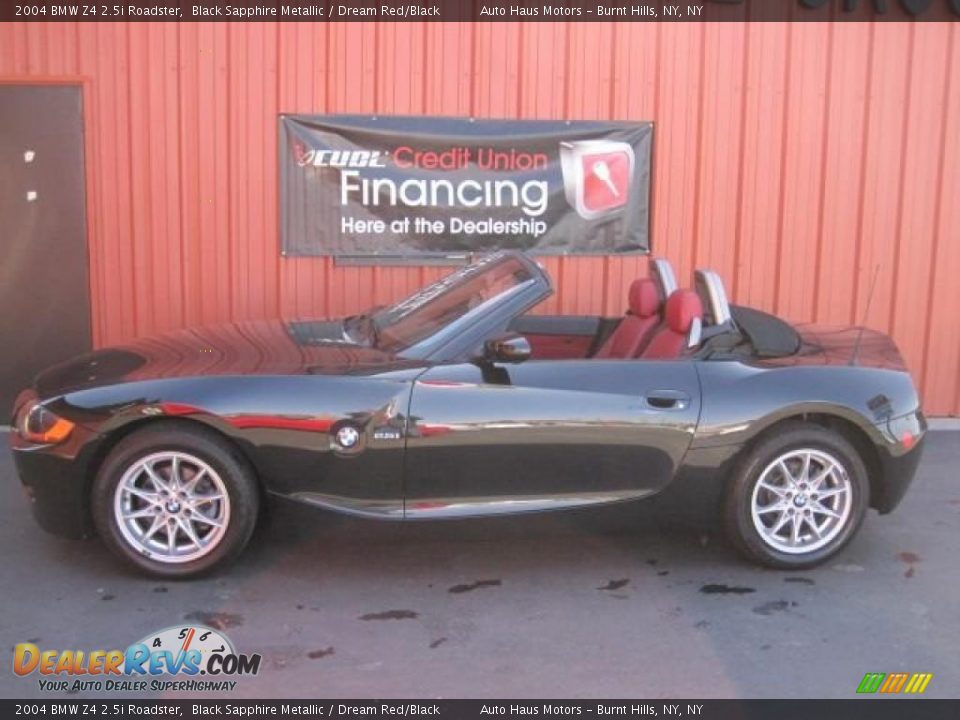 2004 BMW Z4 2.5i Roadster Black Sapphire Metallic / Dream Red/Black Photo #14