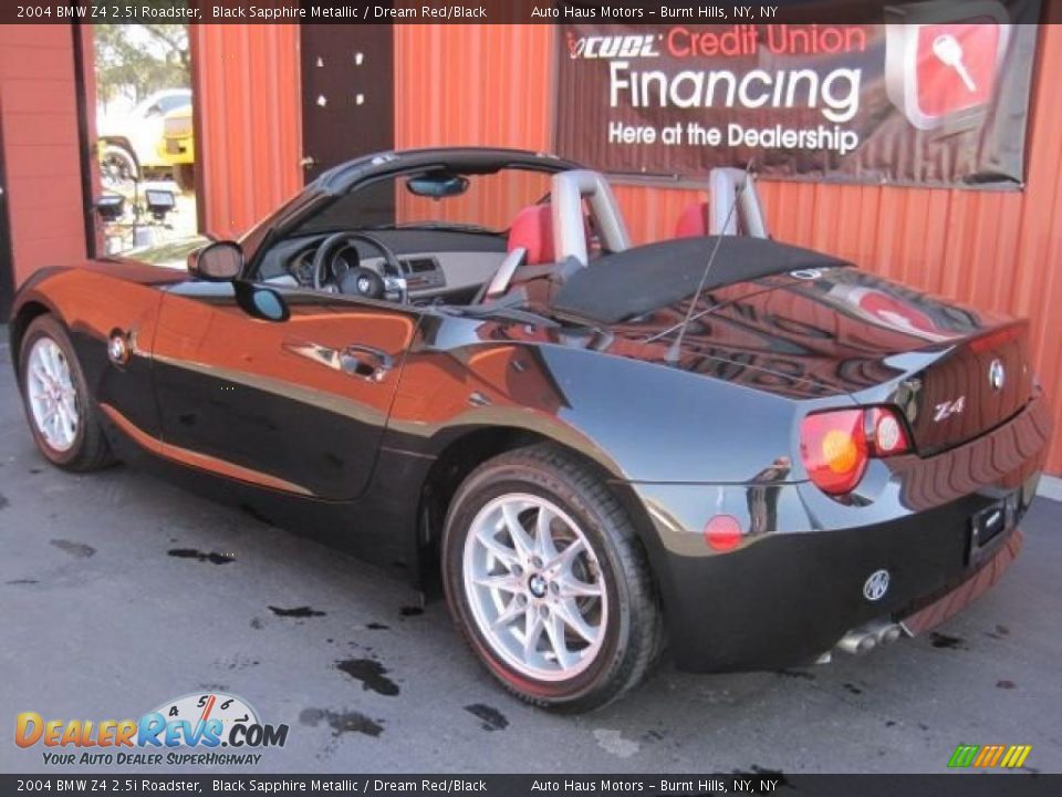 2004 BMW Z4 2.5i Roadster Black Sapphire Metallic / Dream Red/Black Photo #16