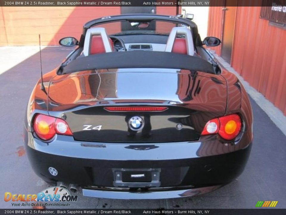2004 BMW Z4 2.5i Roadster Black Sapphire Metallic / Dream Red/Black Photo #18