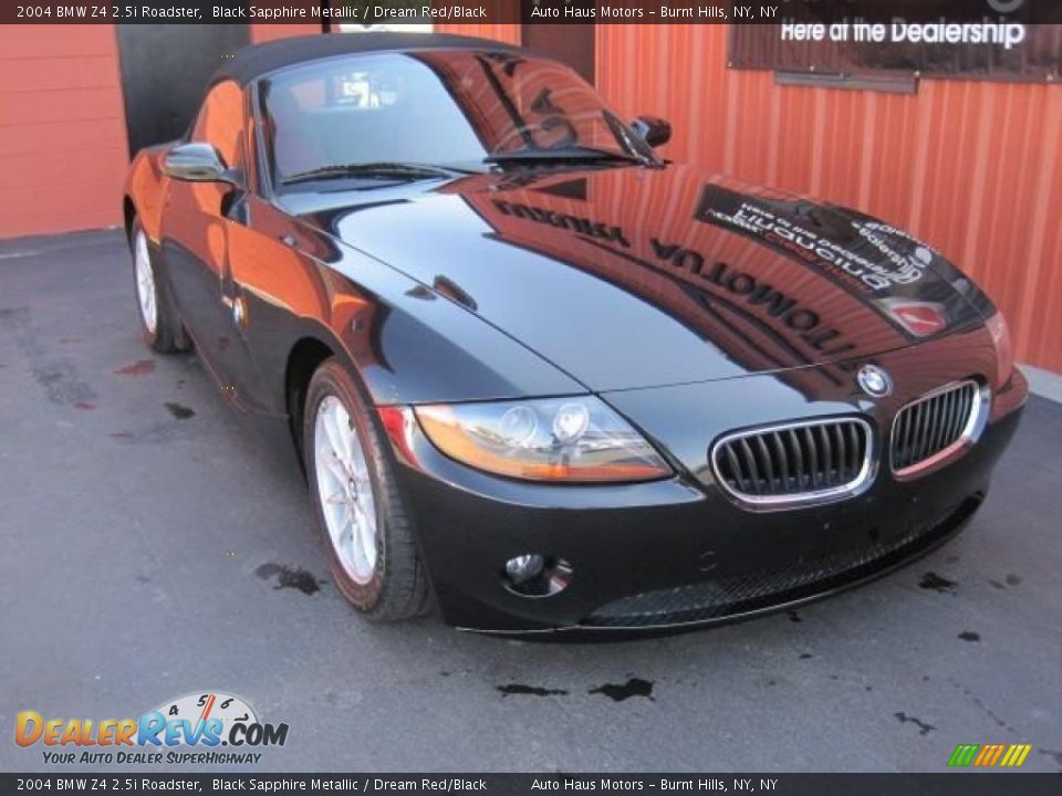 2004 BMW Z4 2.5i Roadster Black Sapphire Metallic / Dream Red/Black Photo #20