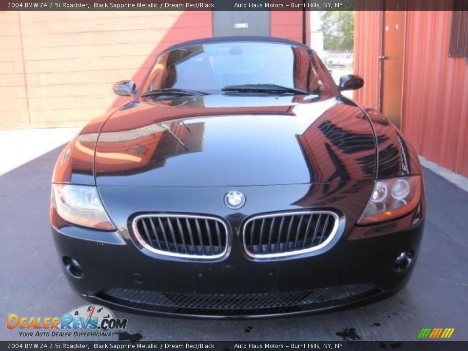 2004 BMW Z4 2.5i Roadster Black Sapphire Metallic / Dream Red/Black Photo #21