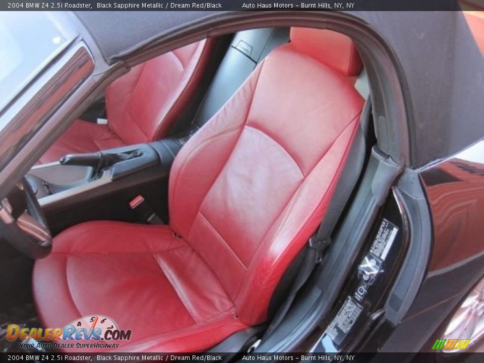 2004 BMW Z4 2.5i Roadster Black Sapphire Metallic / Dream Red/Black Photo #23