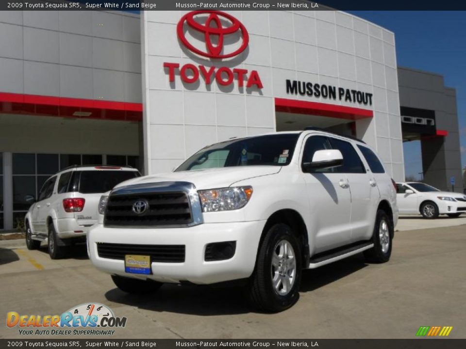 2009 Toyota Sequoia SR5 Super White / Sand Beige Photo #1