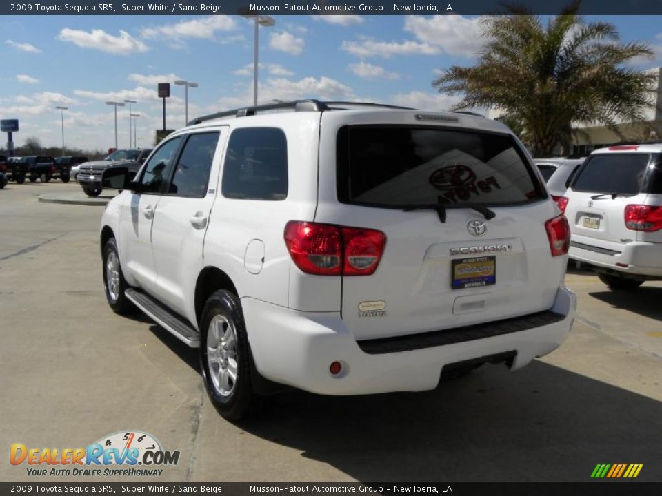 2009 Toyota Sequoia SR5 Super White / Sand Beige Photo #3