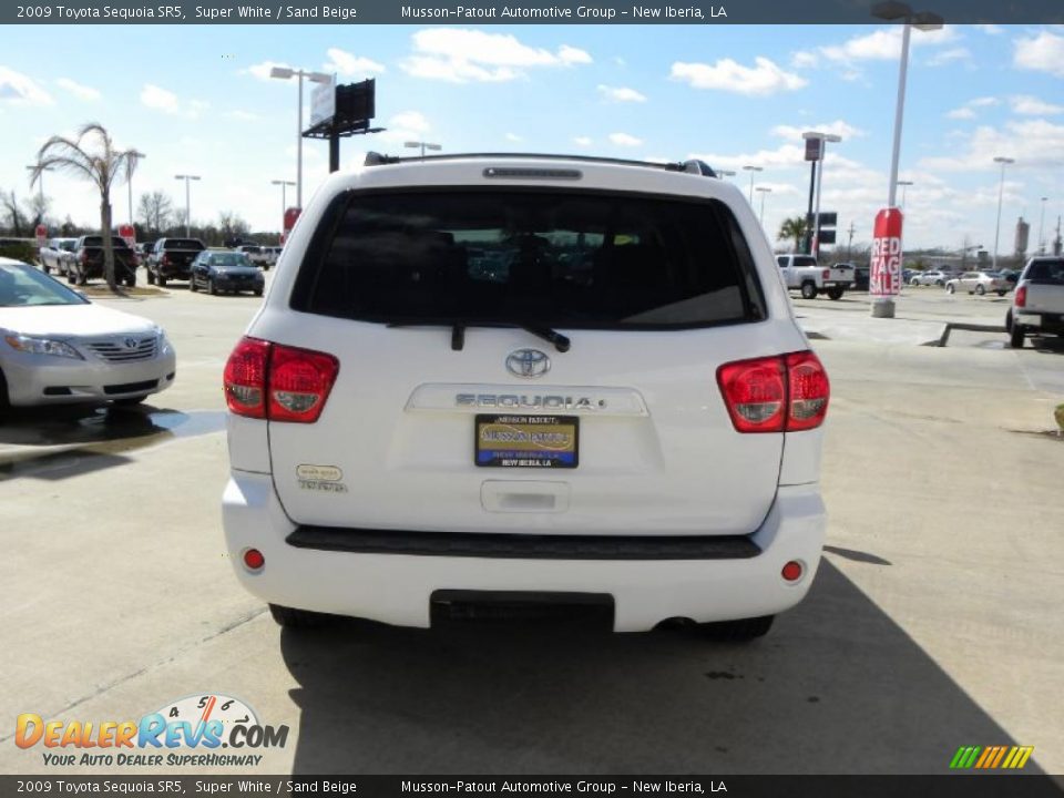 2009 Toyota Sequoia SR5 Super White / Sand Beige Photo #4