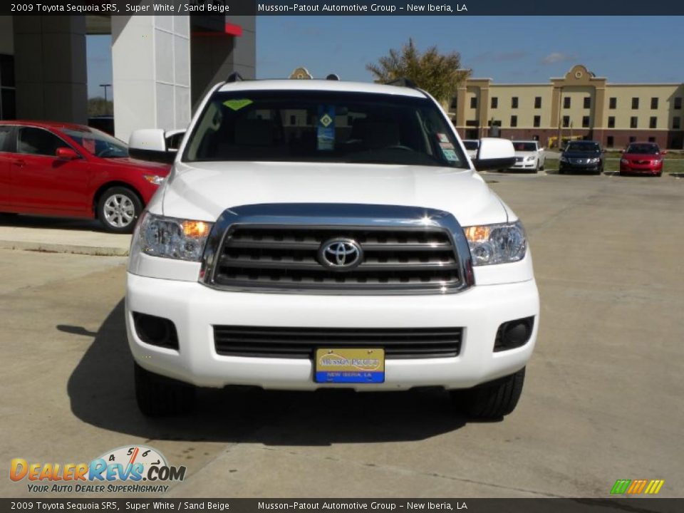 2009 Toyota Sequoia SR5 Super White / Sand Beige Photo #8