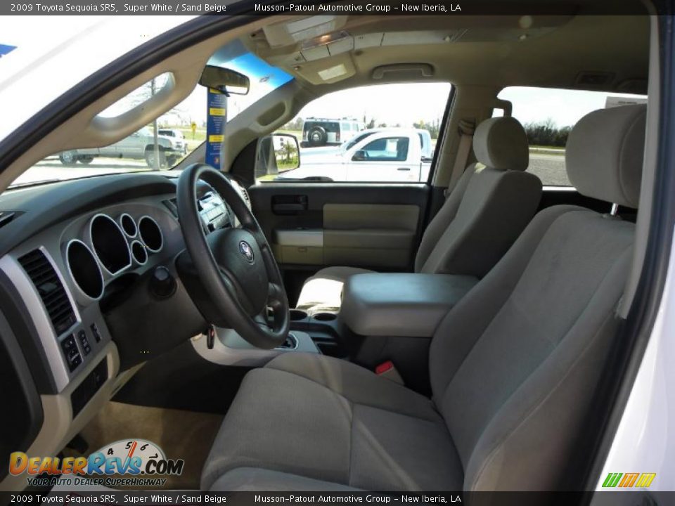 2009 Toyota Sequoia SR5 Super White / Sand Beige Photo #9