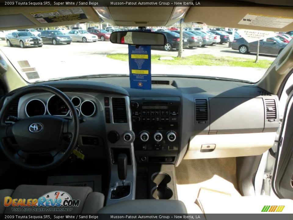 2009 Toyota Sequoia SR5 Super White / Sand Beige Photo #13