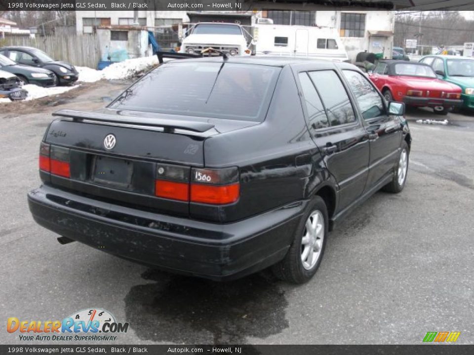 1998 Volkswagen Jetta GLS Sedan Black / Black Photo #3
