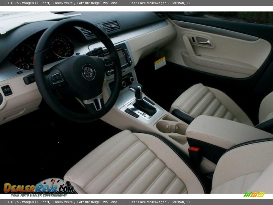 2010 Volkswagen CC Sport Candy White / Cornsilk Beige Two Tone Photo #16
