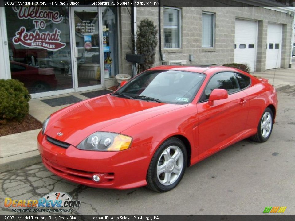 2003 Hyundai Tiburon Rally Red / Black Photo #1