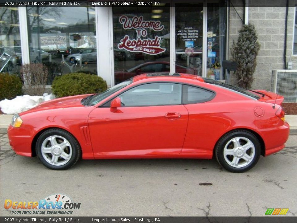 2003 Hyundai Tiburon Rally Red / Black Photo #2