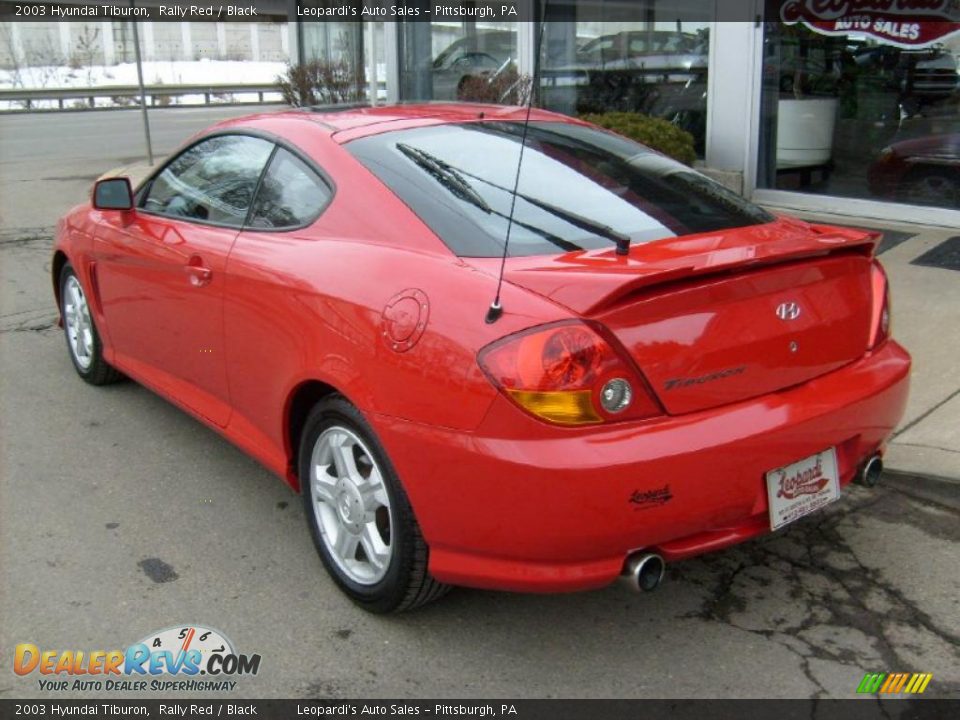 2003 Hyundai Tiburon Rally Red / Black Photo #3