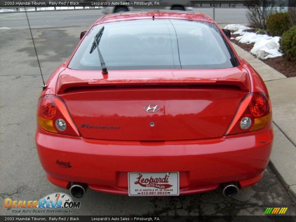 2003 Hyundai Tiburon Rally Red / Black Photo #4