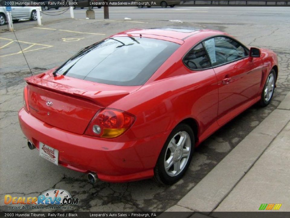 2003 Hyundai Tiburon Rally Red / Black Photo #5