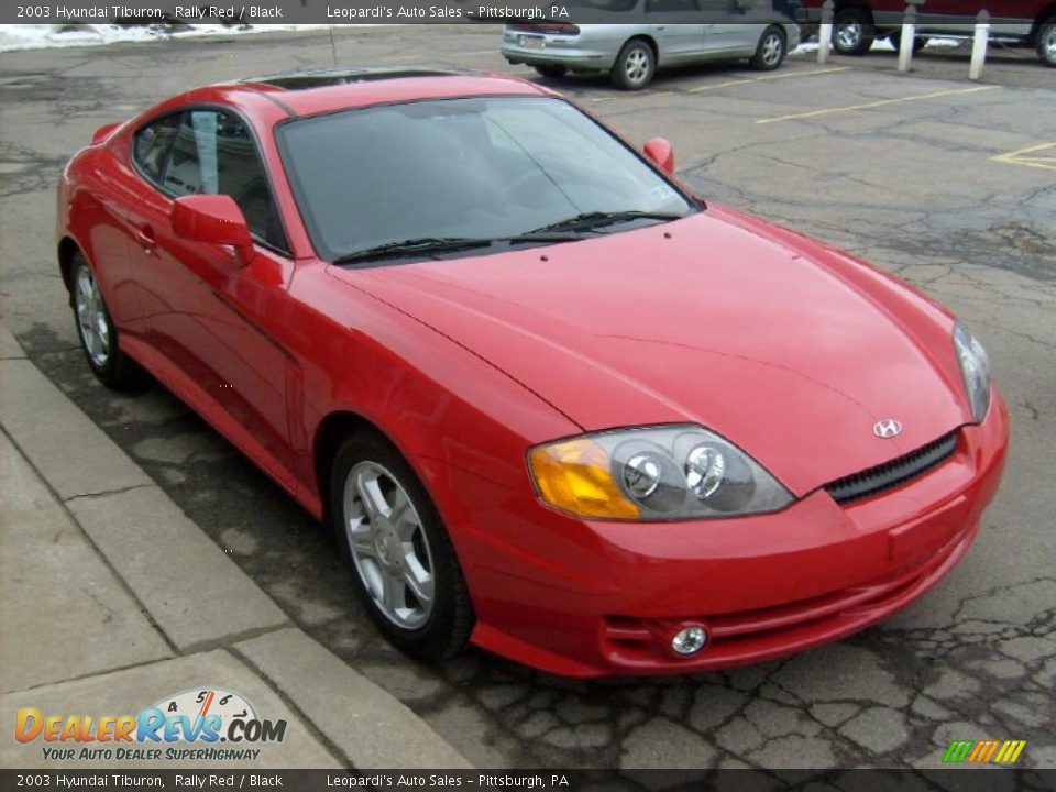 2003 Hyundai Tiburon Rally Red / Black Photo #6