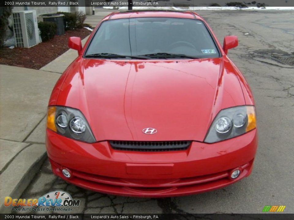 2003 Hyundai Tiburon Rally Red / Black Photo #7